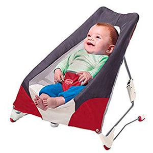 baby sitting in a basic baby bouncer - best baby bouncer