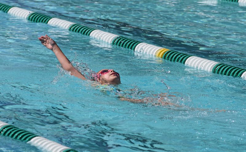 Young Swimmer, Backstroke, Swimming, Activity, Sport
